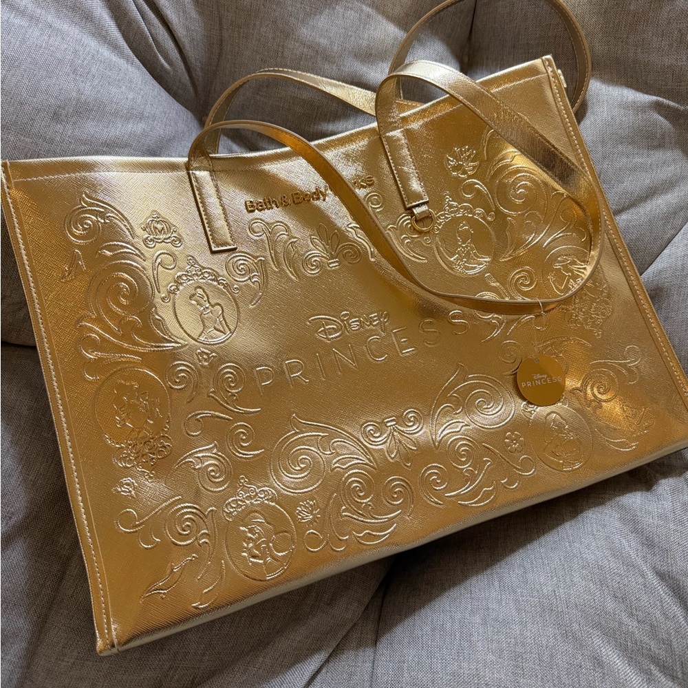 Disney Princess Bath and Body Works Gold Tote Bag